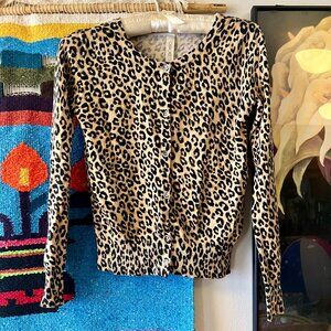 CHEROKEE Girl's Leopard Print Cardigan